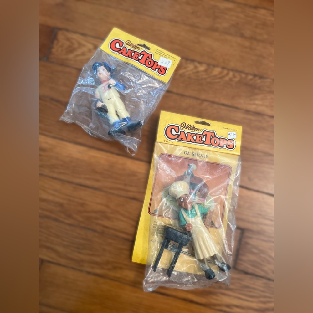 Vintage Wilton CakeTops Ol’ Smoky & Baseball Player